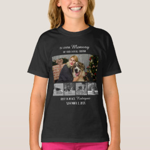 Camiseta Memorial de Cachorro 5 Colagem de Fotos Tributo ao