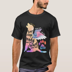 Camiseta Memorial de Estimação de Cachorro Aquarela Design 