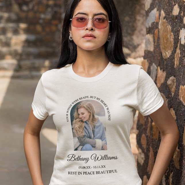 Camiseta Memorial de Foto de Arco Personalizada Mo (Criador carregado)