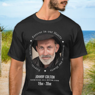 Camiseta Memorial de Fotos Personalizadas para sempre em no