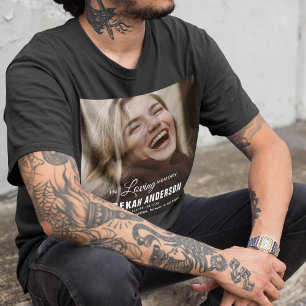 Camiseta Memorial de Funeral com Foto Grande Moder