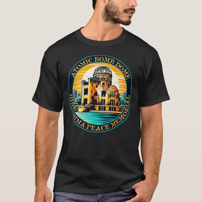 Camiseta Memorial de Paz de Dome Hiroshima, Bomba Atômica (Frente)