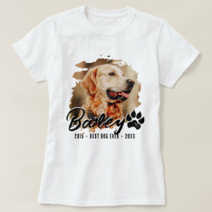 Camiseta Memorial de Pet Moderno Melhor Cachorro Personaliz