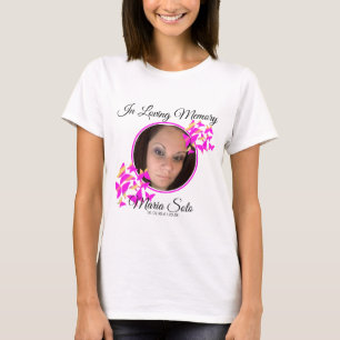 Camiseta Memorial Funeral Borboletas Script