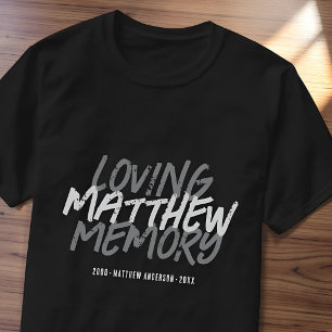 Camiseta Memorial Grunge Em Memória Carinhosa Personalizado