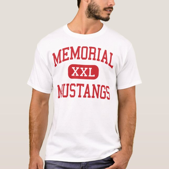 Camiseta Memorial - mustang - segundo grau - Houston Texas (Frente)