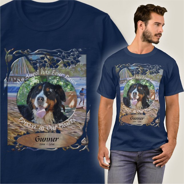 Camiseta Memorial My Angel tem Four Paws Beach 786 (Criador carregado)