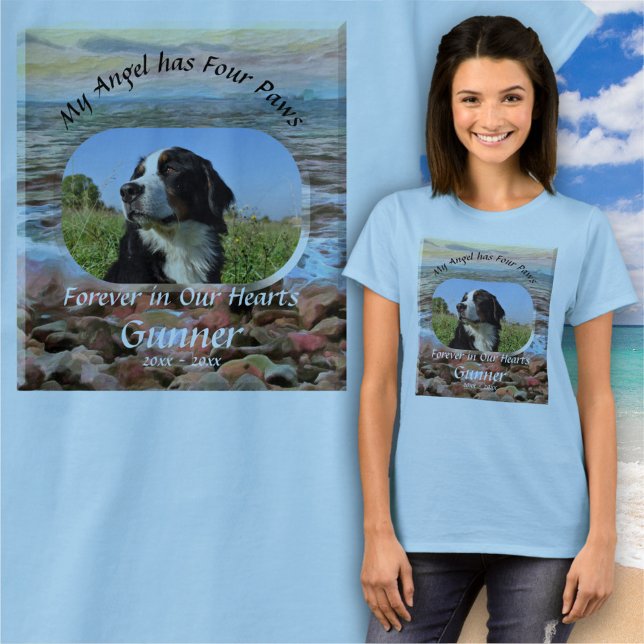Camiseta Memorial My Angel tem quatro patas 0742 (Criador carregado)