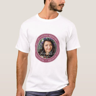 Camiseta Memorial Na Memória Elegante Foto Clássica