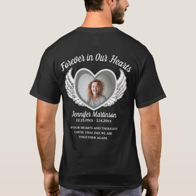 Camiseta Memorial para sempre em nossos corações | Adiciona (Verso)