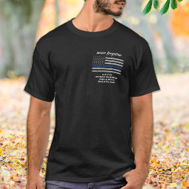 Camiseta Memorial Personalizado da Linha Azul da Polícia
