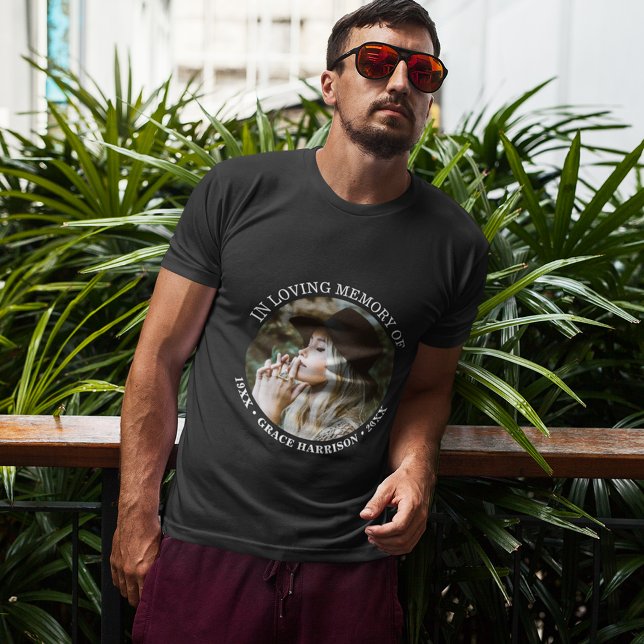 Camiseta Memorial Personalizado de Nomes e Datas Simples (Criador carregado)