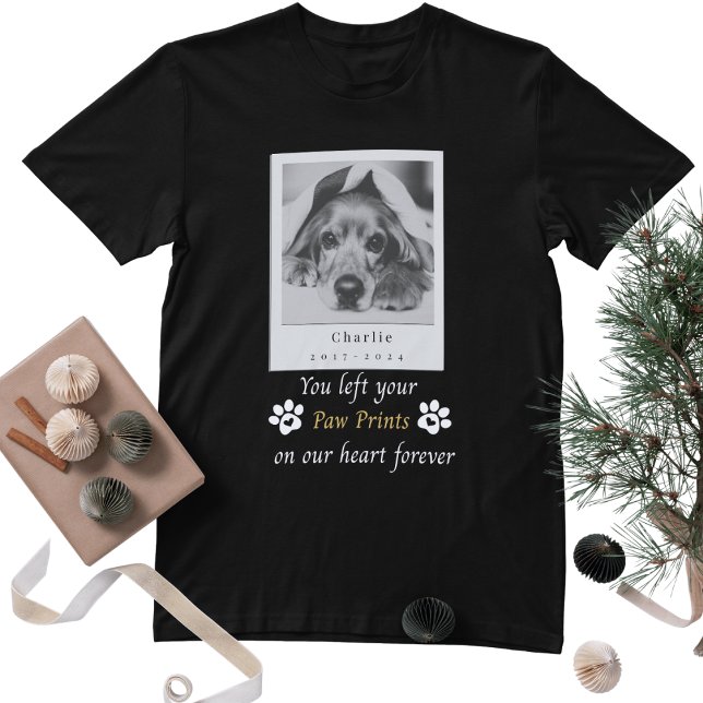 Camiseta Memorial Personalizado Do Cachorro Que Deixou Suas (Criador carregado)