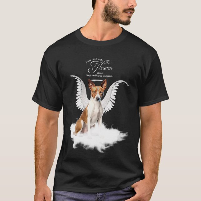 Camiseta Memorial Personalizado para Cão Basenji (Frente)