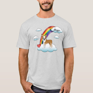 Camiseta Memorial Rainbow Fawn E White Boston Terrier