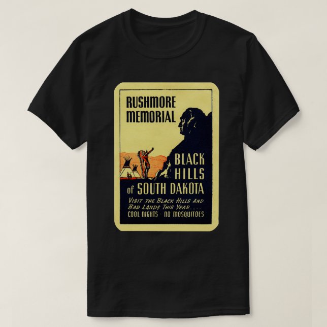 Camiseta Memorial Rushmore dos anos 40 (Frente do Design)