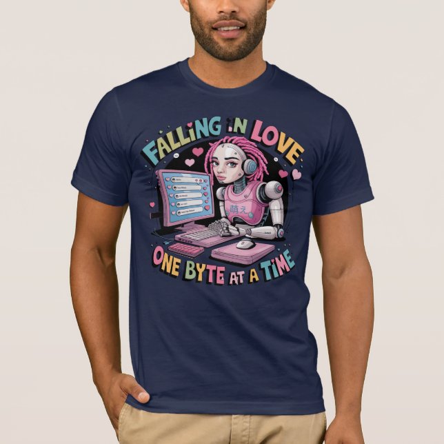 Camiseta Memórias Ai Chatbot Apaixonadas Um Byte Por Vez (Frente)