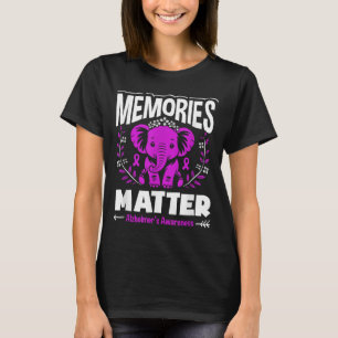 Camiseta Memórias apoio conscientização alzheimer elefante
