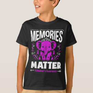 Camiseta Memórias apoio conscientização alzheimer elefante 