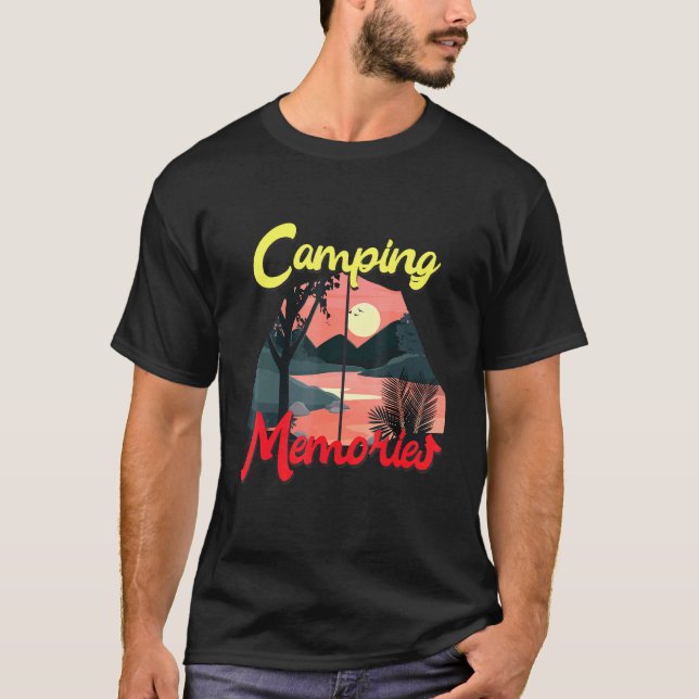 Camiseta Memórias De Acampamento Com Câmera Tent View (Frente)