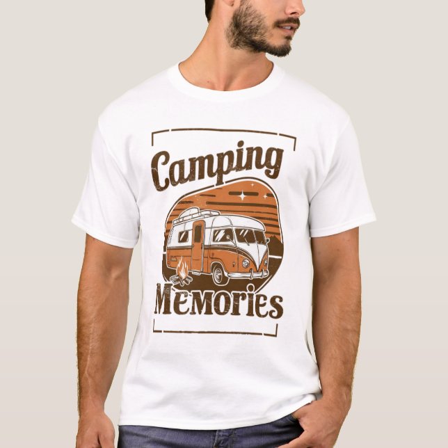 Camiseta Memórias de acampamento, design (Frente)