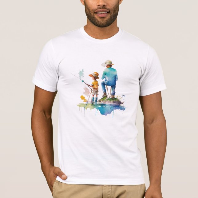 Camiseta Memórias de Pesca do Pai Filho | Amo-te Pai (Frente)