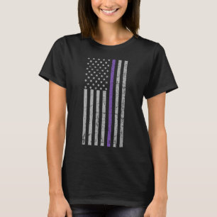 Camiseta Memórias de púrpura da bandeira americana Heimer
