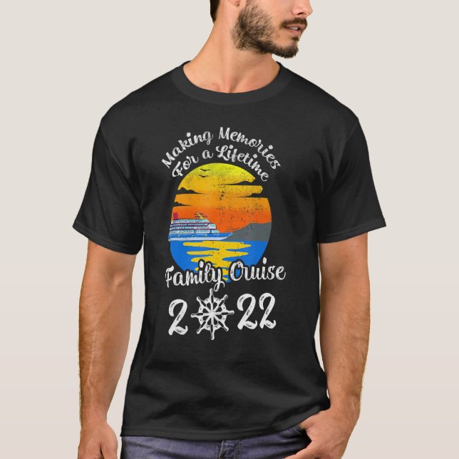 Camiseta Memórias Do Fazer Da Family Cruise 2022 Para Uma V (Frente)