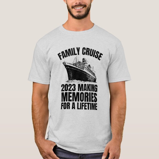 Camiseta Memórias Do Fazer Da Family Cruise 2023 Para A Vid (Frente)