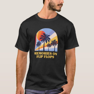 Camiseta Memórias Dos Chinelos Do Mar Tropical B Do Oceano
