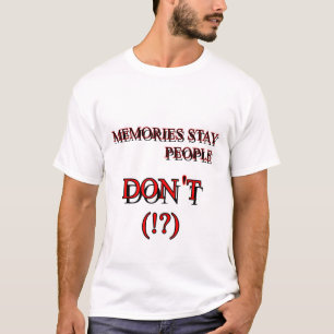 Camiseta memórias ficam pessoas não