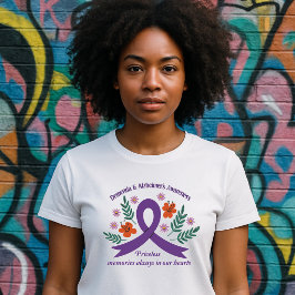 Camiseta Memórias Inestimáveis - Laço Roxo de Conscientizaç