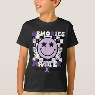 Camiseta Memórias laço roxo conscientização alzheimer