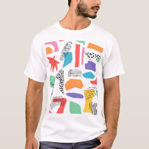Camiseta Memphis Art: Design de Superfície Grunge