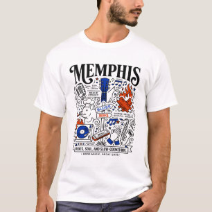 Camiseta Memphis Blues Soul E Churrasco Defumado
