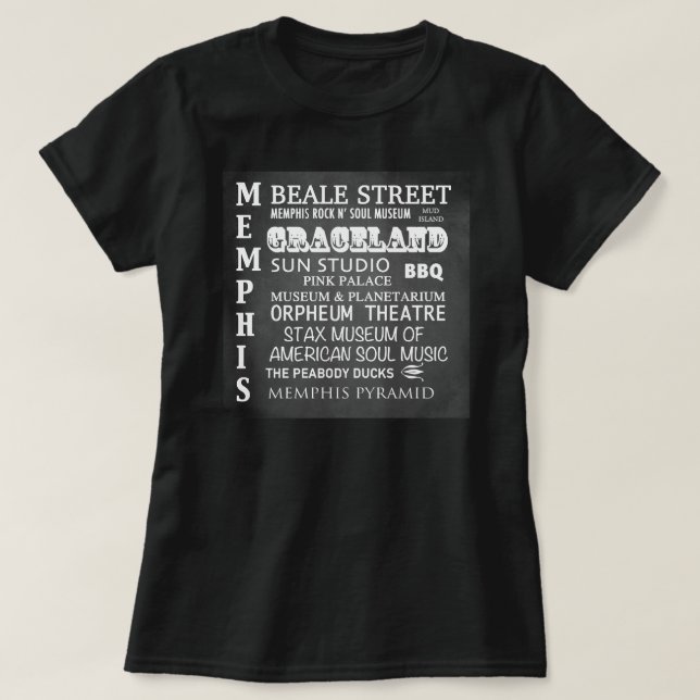 Camiseta Memphis Familiar Landmarks (Frente do Design)