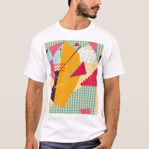 Camiseta Memphis Mood: Tendência Geométrica Retroativa