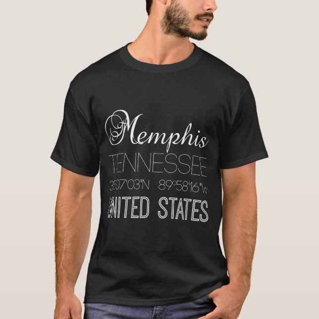 Camiseta Memphis, Tennessee, na moda dos Estados Unidos (Frente)