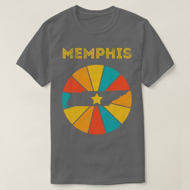 Camiseta Memphis Tennessee Vintage angustiou Souvenir 1 (Frente do Design)