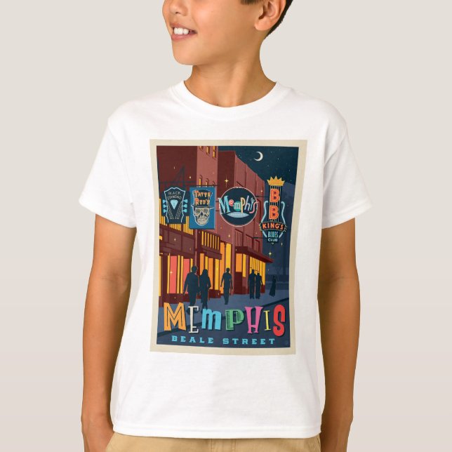 Camiseta Memphis TN | Beale Street Neon (Frente)