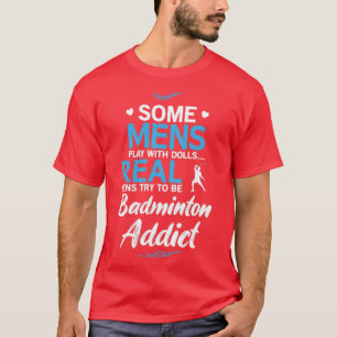 Camiseta Men Badminton Addict Engraçado Design Para