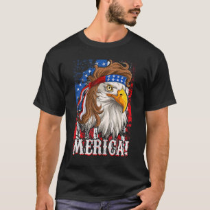 Camiseta Men Boy Eagle Mullet Merica , 4 De Julho Americano
