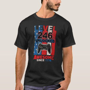 Camiseta Men Boy Quarto De Julho American Flag Video Game K