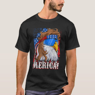 Camiseta Men Eagle Mullet American Flags Quarto De Julho Me
