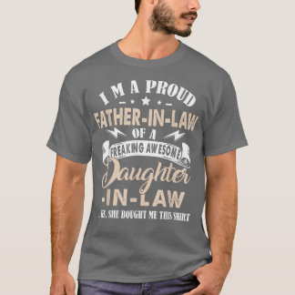 Camiseta Men I'm A Proud FatherInLaw Of A Freaking Awesome 
