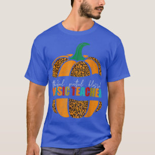 Camiseta Men Music Teacher Halloween Shirt, Thankful Gratef