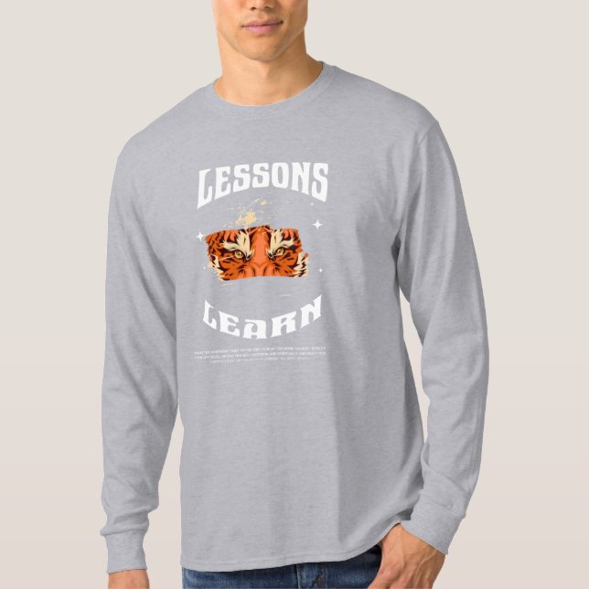 Camiseta Men Resilient Gorilla Lessons Learn Long Sleeve  (Frente)