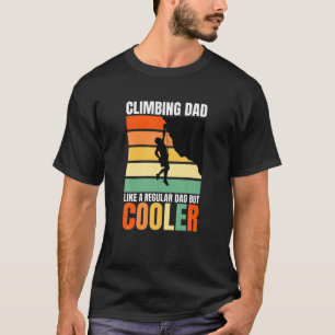 Camiseta Men Rock Escalando Montanha Pai Hiker Fathe