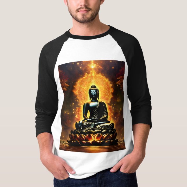 Camiseta Men’s Buddha Logo T-Shirt | Peace & Meditation Des (Frente)