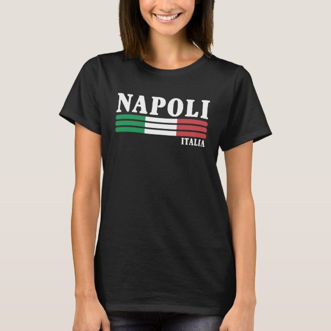 Camiseta Men s Naples Italy Italian Souvenir Napoli Italia  (Frente)